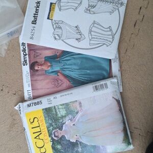 Mccalls Simplicity And Butterick Corset Dress Costume Pattern 6-16